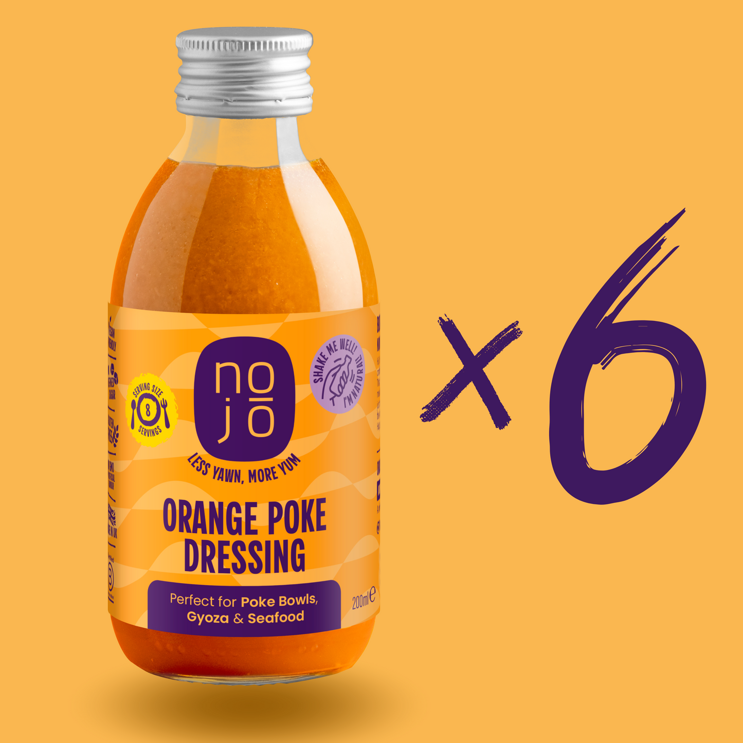 6 x NOJO Orange Poke Dressing  |Gluten-Free & Vegan