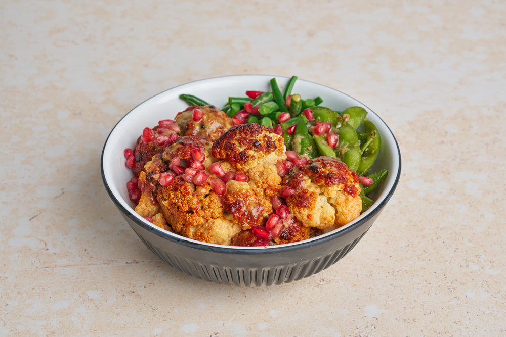 Roasted Cauliflower with Tahini and Pomegranate